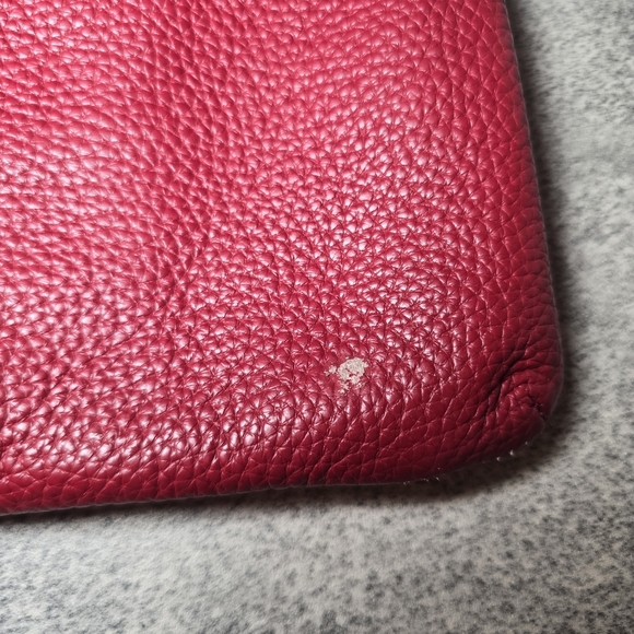 Fossil Red Leather Crossbody Bag With Front Pocket Zip Top Read - Picture 7 of 11